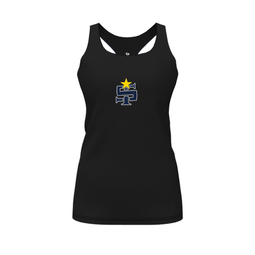 [FT0TRBBK-FYS-LOGO1] Decker Racerback Tank Top (Female Youth S, Black, Logo 1)