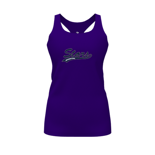 [FT0TRBPP-FYS-LOGO2] Decker Racerback Tank Top (Female Youth S, Purple, Logo 2)