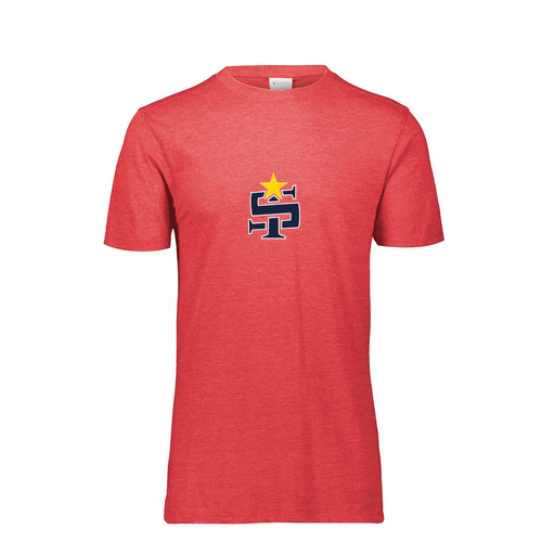 [FTSCUBRD-YS-LOGO1] Decker Youth Tri-Blend T-Shirt - Short Sleeve (Youth S, Red, Logo 1)