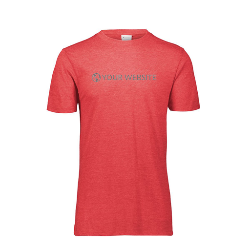 [FTSCUBRD-YS-LOGO3] Decker Youth Tri-Blend T-Shirt - Short Sleeve (Youth S, Red, Logo 3)