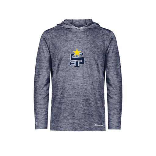 [FOLHCGNV-AS-LOGO1] Decker Men's Charge Hoodie (Adult S, Navy, Logo 1)