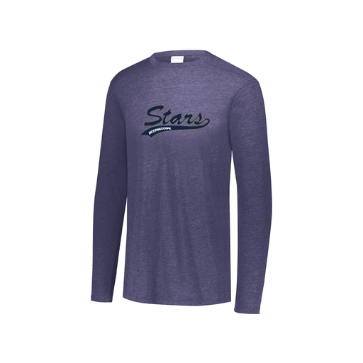 [FTLCUBNV-YS-LOGO2] Decker Youth Tri-Blend T-Shirt - Long Sleeve (Youth S, Navy, Logo 2)