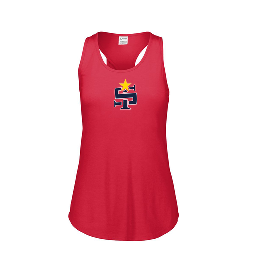 [3078.V96.S-LOGO1] Ladies Tri Blend Tank Top (Female Adult S, Red, Logo 1)