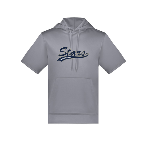 [6871.059.S-LOGO2] Men's Dri Fit Short Sleeve Hoodie (Adult S, Gray, Logo 2)