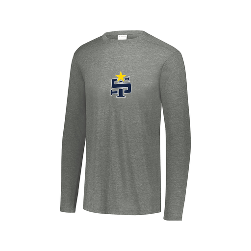 [FTLCUBGY-AXS-LOGO1] Decker Men's Tri-Blend T-Shirt - Long Sleeve (Adult XS, Gray, Logo 1)