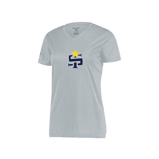 [222820.099.S-LOGO1] Ladies Movement Dri Fit Shirt (Female Adult S, Silver, Logo 1)